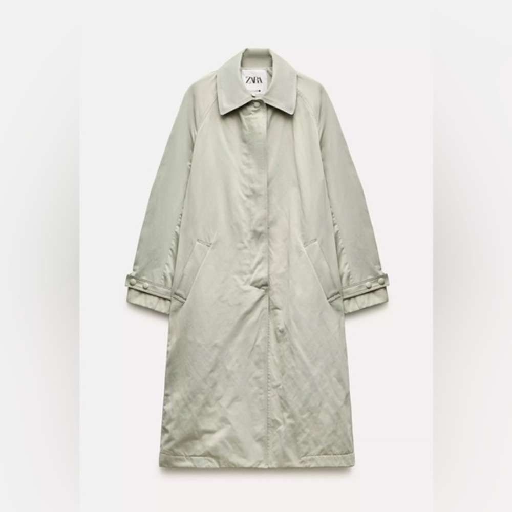 Zara Olive Green Trench Coat
